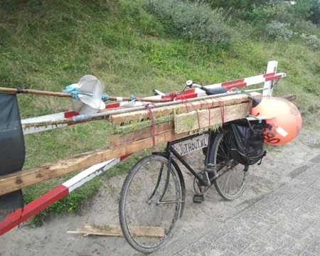 fiets volgeladen