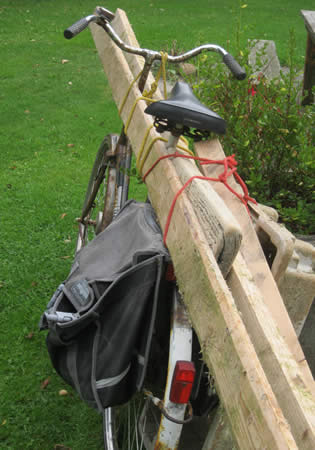 Fiets met hout