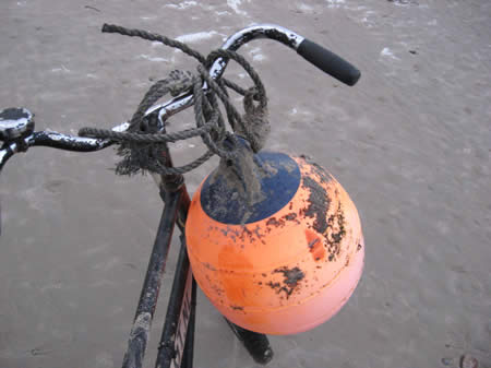 fiets met drijver