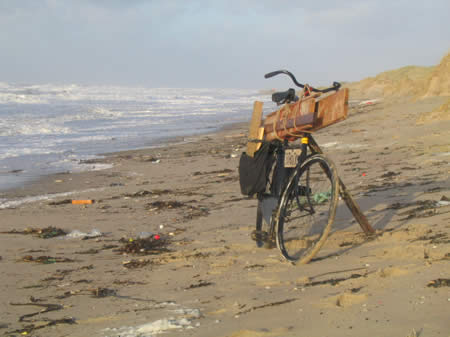 fiets met hout 